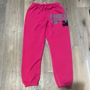 Freecity size small magenta/ pink sweats perfect condition